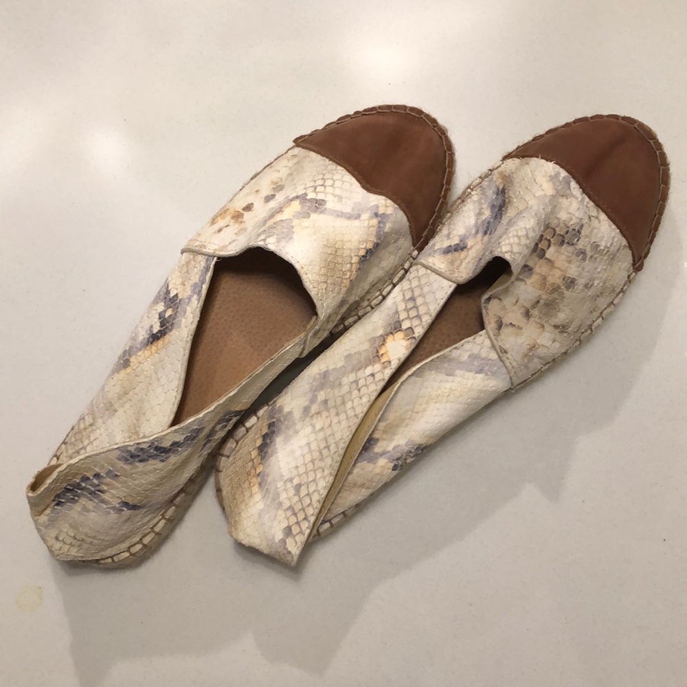 Snake print espadrilles